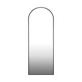 Oikiture Full Length Mirror Arched 166x60cm Free Standing Black