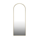 Oikiture Full Length Mirror Arched Free Standing Gold 166x60cm