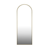 Oikiture Full Length Mirror Arched Free Standing Gold 166x60cm - Top-Down View