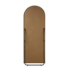 Oikiture 180x70cm Full Length Mirror Arched Floor Mirrors Black