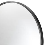Oikiture 180x70cm Full Length Mirror Arched Floor Mirrors Black - Low Angle