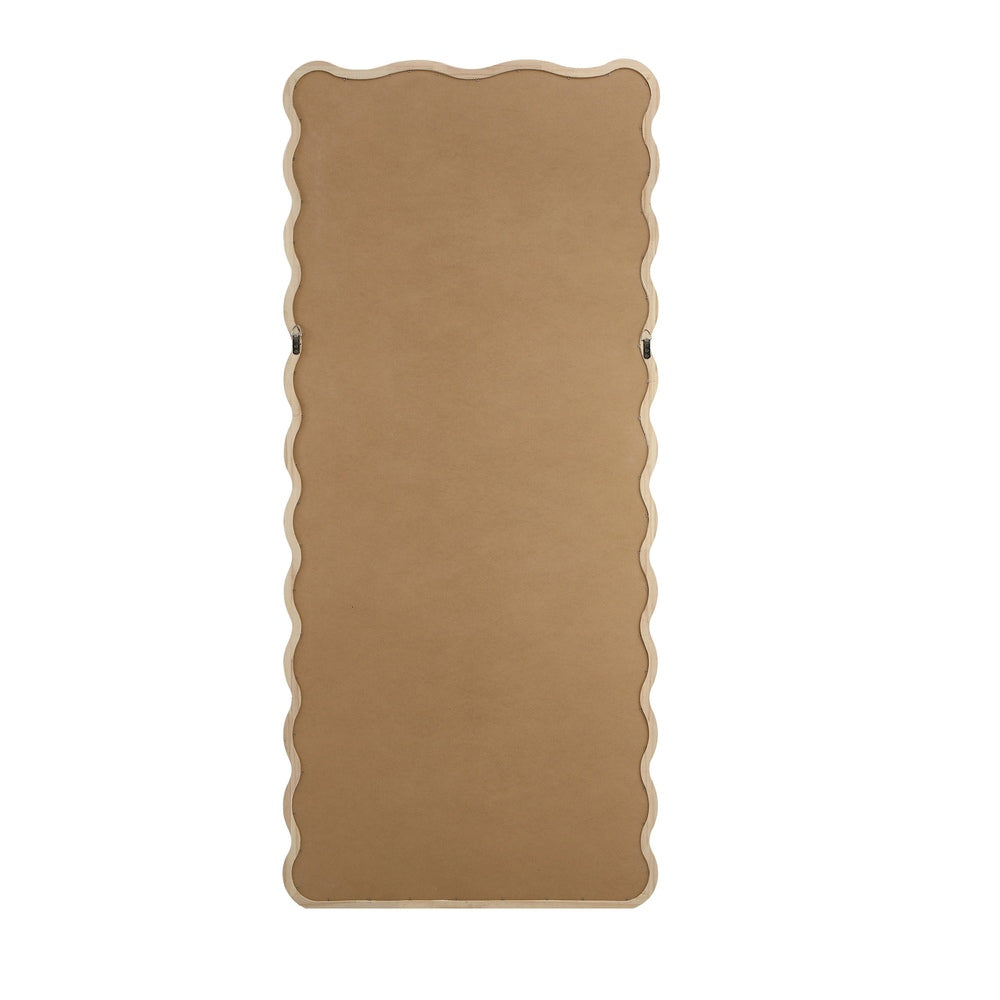 Oikiture Wooden Full Length Mirror 165x60cm Wavy Floor Mirrors