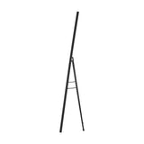 Oikiture Wooden Full Length Mirror Rectangle 166x60cm Black - Low Angle