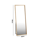 Oikiture Wooden Full Length Mirror 166x60cm Rectangle - Front View