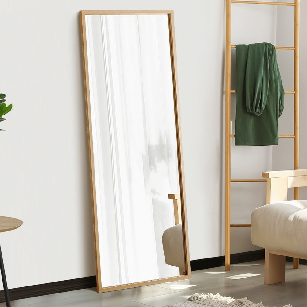 Oikiture Wooden Full Length Mirror 166x60cm Rectangle