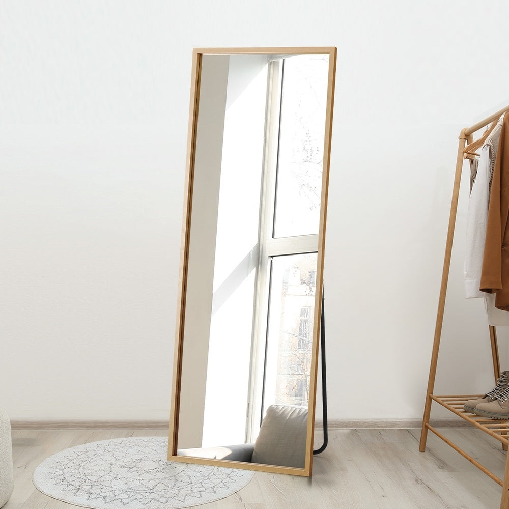 Oikiture Wooden Full Length Mirror 166x60cm Rectangle