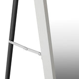 Oikiture Wooden Full Length Mirror 166x60cm Rectangle White - Front View