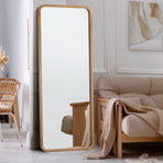 Oikiture Full Length Mirror Rectangle Wooden 166cm x 60cm, image 4