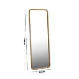Oikiture Full Length Mirror Rectangle Wooden 166cm x 60cm - Side View