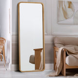 Oikiture Wooden Full Length Mirror 180x70cm Rectangle Floor Mirrors - Side View