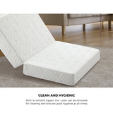 Bedra Folding Mattress 3-Fold Foldable Foam White - 45-Degree Angle