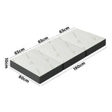 Bedra Folding Foam Mattress Trifold Sleeping Mat Single - Front View