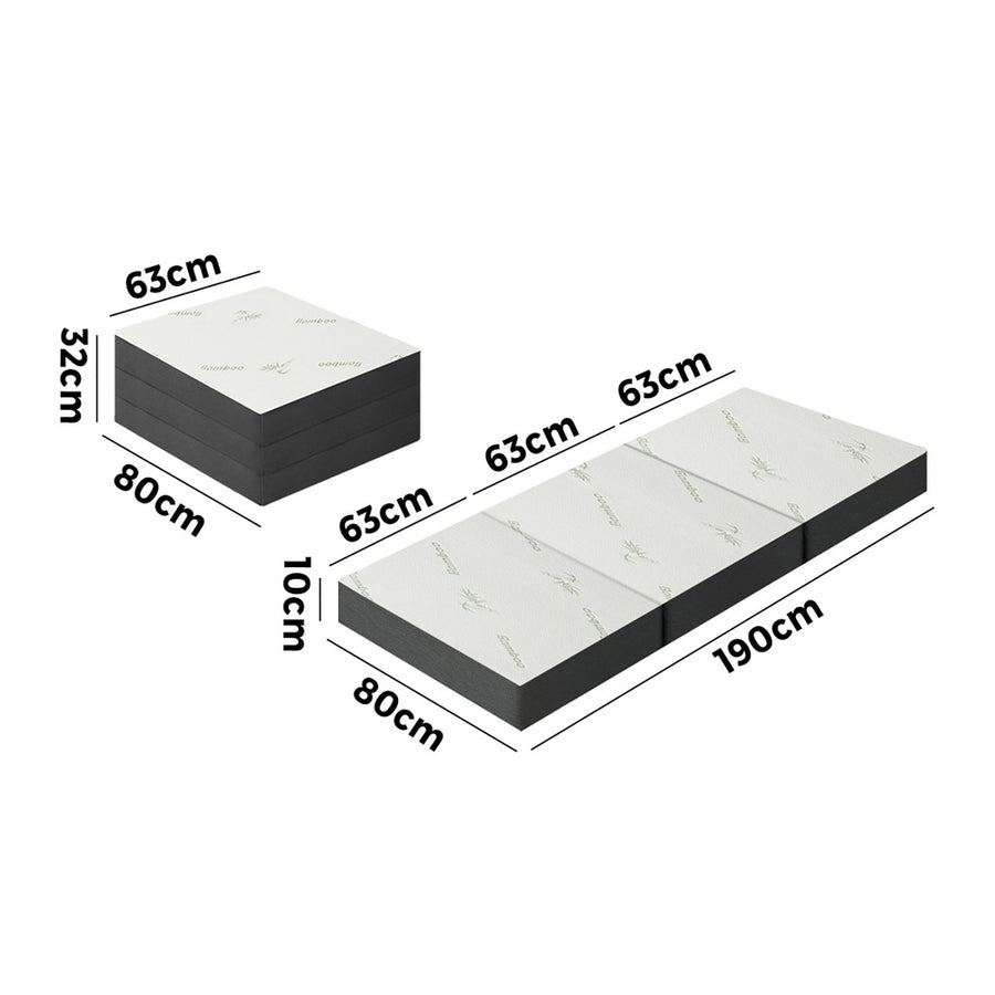 Bedra Folding Foam Mattress Trifold Sleeping Mat Single