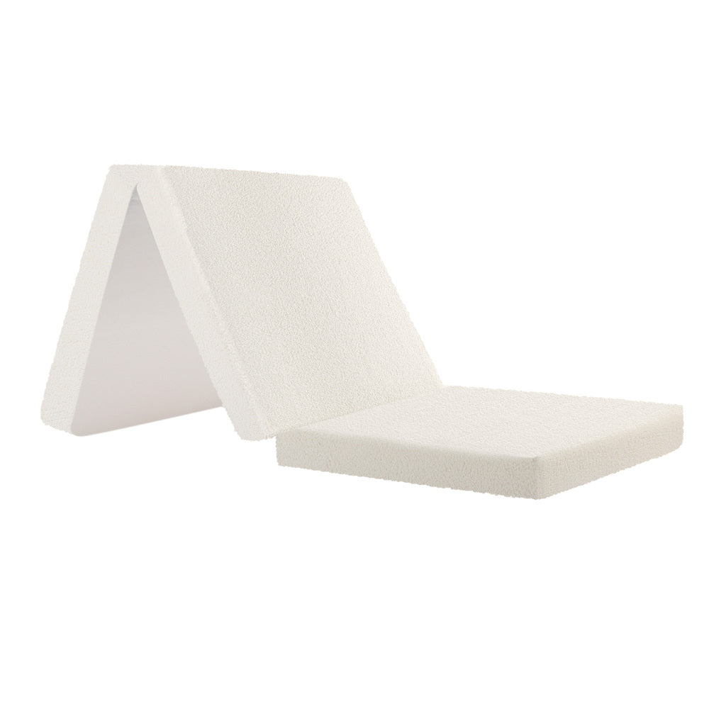 Bedra Folding Mattress Sherpa Fleece Foam 3-fold Single