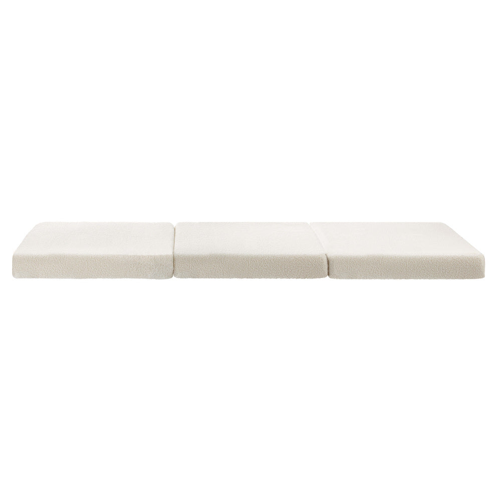 Bedra Folding Mattress Sherpa Fleece Foam 3-fold Single