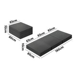 Bedra Folding Mattress Portable Single Sofa Foam Bed Grey
