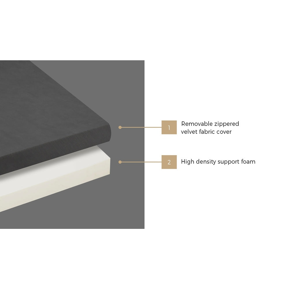 Bedra Foldable Foam Mattress Floor Bed Grey Single