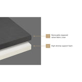 Bedra Foldable Foam Mattress Floor Bed Grey Single - Side View