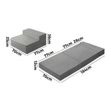 Bedra Folding Foam Mattress Single Portable Camping Floor Mat - Side View