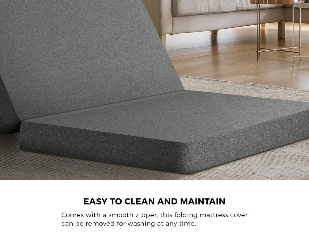 Bedra Foldable Mattress Trifold Cushion Mat Breathable Double