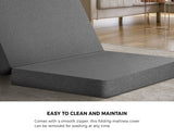 Bedra Foldable Mattress Trifold Cushion Mat Breathable Double - Close-Up Angle