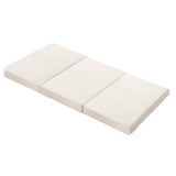 Bedra Folding Foam Mattress Sherpa Fleece Portable 3-fold Double