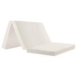 Bedra Folding Foam Mattress Sherpa Fleece Portable 3-fold Double
