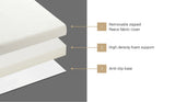 Bedra Folding Foam Mattress Sherpa Fleece Portable 3-fold Double - Low Angle