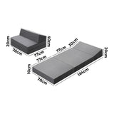 Bedra Foldable Mattress Trifold Cushion Single - Rear View