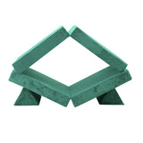 Oikiture 4Pcs Kids Play Couch Modular Lounge Cushion Green - Top-Down View