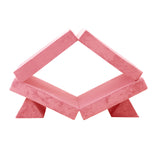 Oikiture 4Pcs Kids Play Couch Modular Lounge Cushion Pink - Rear View