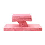 Oikiture 4Pcs Kids Play Couch Modular Lounge Cushion Pink