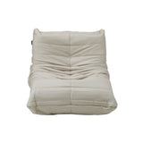 Oikiture 2X Floor Sofa Lounge Caterpillar Lazy Couch Single Pouffe Beige