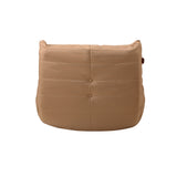 Oikiture Floor Sofa Lazy Couch Brown Polyester - Top-Down View