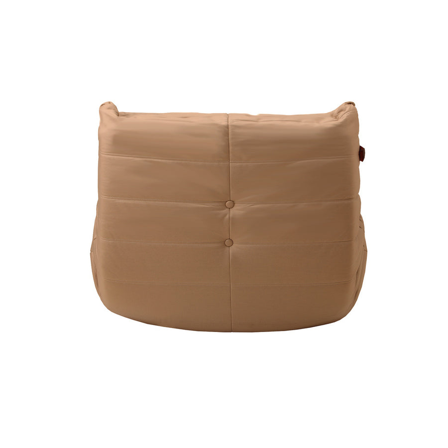 Oikiture 2X Floor Sofa Lounge Caterpillar Couch Single Pouffe Brown