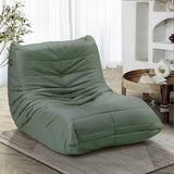Oikiture Floor Sofa Lazy Couch Green Polyester