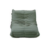 Oikiture 2X Floor Sofa Lounge Caterpillar Lazy Couch Single Chair Pouffe Green - Close-Up Angle
