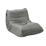 Oikiture Floor Sofa Lazy Couch Grey Polyester