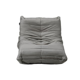 Oikiture Floor Sofa Lazy Couch Grey Polyester