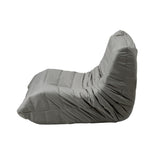 Oikiture Floor Sofa Lazy Couch Grey Polyester - Side View