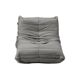 Oikiture 2X Floor Sofa Lounge Caterpillar Couch Single Pouffe Grey