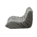 Oikiture 2X Floor Sofa Lounge Caterpillar Couch Single Pouffe Grey - Close-Up Angle