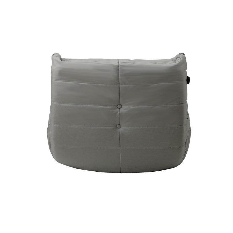 Oikiture 2X Floor Sofa Lounge Caterpillar Couch Single Pouffe Grey