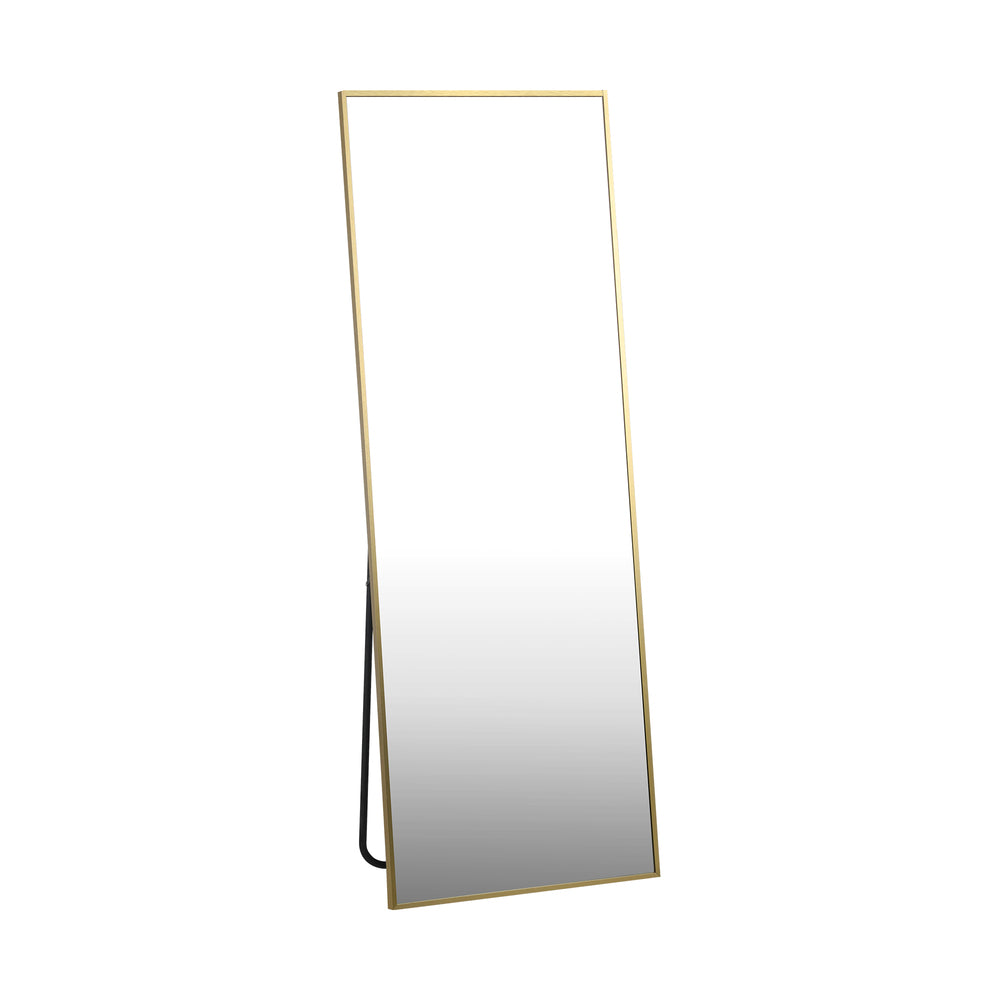 Oikiture Full Length Mirror Rectangle Free Standing Gold