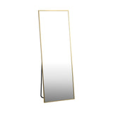 Oikiture Full Length Mirror Rectangle Free Standing Gold