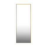 Oikiture Full Length Mirror Rectangle Free Standing Gold - Rear View