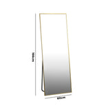 Oikiture Full Length Mirror Rectangle Free Standing Gold - Extra Image