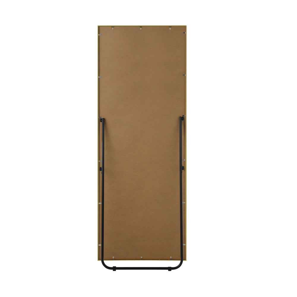 Oikiture Full Length Mirror Rectangle Free Standing Gold