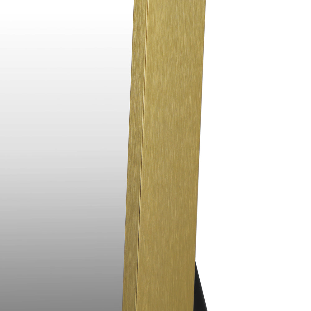Oikiture Full Length Mirror Rectangle Free Standing Gold