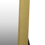 Oikiture Full Length Mirror Rectangle Free Standing Gold - Top-Down View